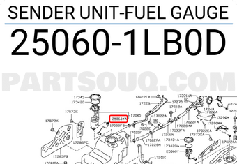 Nissan 250601LB0D SENDER UNIT-FUEL GAUGE