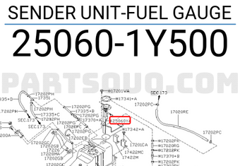 Nissan 250601Y500 SENDER UNIT-FUEL GAUGE