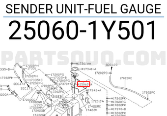Nissan 250601Y501 SENDER UNIT-FUEL GAUGE