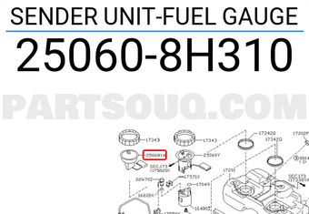 Nissan 250608H310 SENDER UNIT-FUEL GAUGE