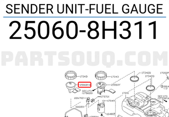 Nissan 250608H311 SENDER UNIT-FUEL GAUGE