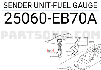 Nissan 25060EB70A SENDER UNIT-FUEL GAUGE