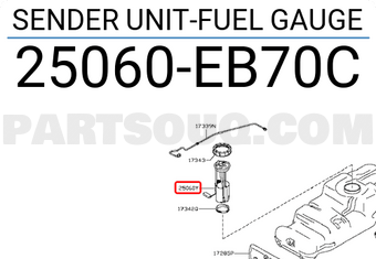 Nissan 25060EB70C SENDER UNIT-FUEL GAUGE