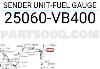 Nissan 25060VB400 SENDER UNIT-FUEL GAUGE