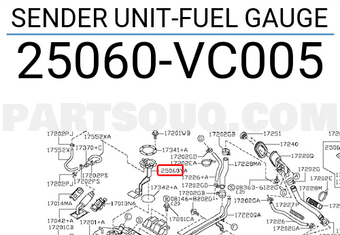 Nissan 25060VC005 SENDER UNIT-FUEL GAUGE