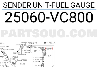 Nissan 25060VC800 SENDER UNIT-FUEL GAUGE