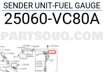 Nissan 25060VC80A SENDER UNIT-FUEL GAUGE