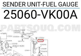 Nissan 25060VK00A SENDER UNIT-FUEL GAUGE