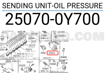 Nissan 250700Y700 SENDING UNIT-OIL PRESSURE