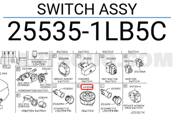 Nissan 255351LB5C SWITCH ASSY