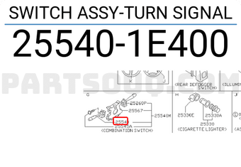 Nissan 255401E400 SWITCH ASSY-TURN SIGNAL