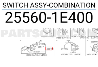 Nissan 255601E400 SWITCH ASSY-COMBINATION