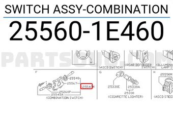 Nissan 255601E460 SWITCH ASSY-COMBINATION