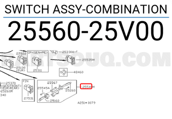 Nissan 2556025V00 SWITCH ASSY-COMBINATION