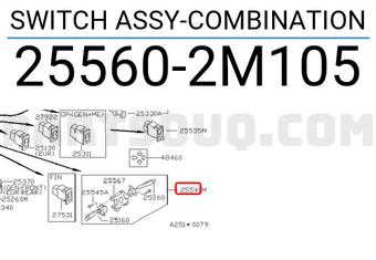 Nissan 255602M105 SWITCH ASSY-COMBINATION