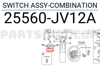 Nissan 25560JV12A SWITCH ASSY-COMBINATION