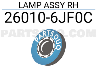 Nissan 260106JF0C LAMP ASSY RH