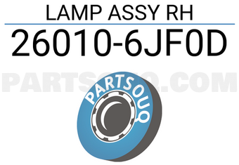 Nissan 260106JF0D LAMP ASSY RH