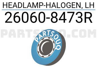 Nissan 260608473R HEADLAMP-HALOGEN, LH
