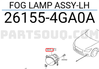 Nissan 261554GA0A FOG LAMP ASSY-LH