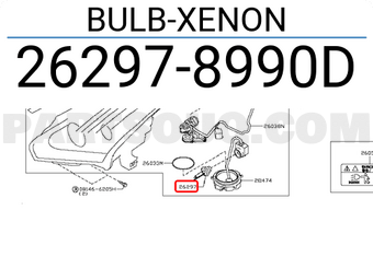 Nissan 262978990D BULB-XENON
