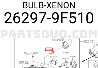 Nissan 262979F510 BULB-XENON