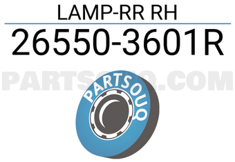 Nissan 265503601R LAMP-RR RH
