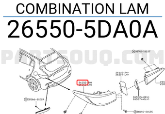 Nissan 265505DA0A COMBINATION LAM