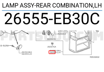 Nissan 26555EB30C LAMP ASSY-REAR COMBINATION,LH