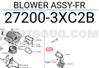 Nissan 272003XC2B BLOWER ASSY-FR