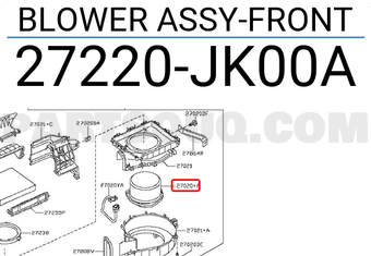 Nissan 27220JK00A BLOWER ASSY-FRONT