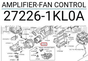 Nissan 272261KL0A AMPLIFIER-FAN CONTROL