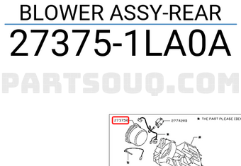 Nissan 273751LA0A BLOWER ASSY-REAR