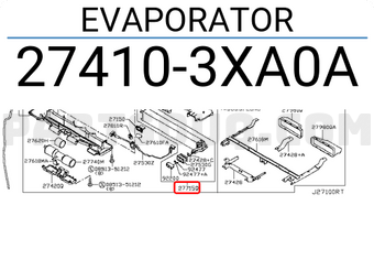Nissan 274103XA0A EVAPORATOR