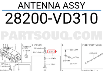 Nissan 28200VD310 ANTENNA ASSY
