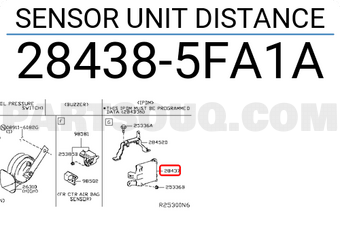 Nissan 284385FA1A SENSOR UNIT DISTANCE
