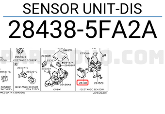 Nissan 284385FA2A SENSOR UNIT-DIS