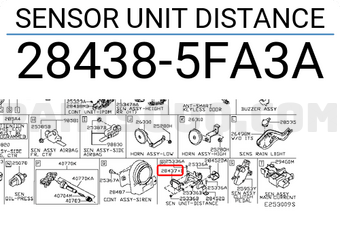 Nissan 284385FA3A SENSOR UNIT DISTANCE