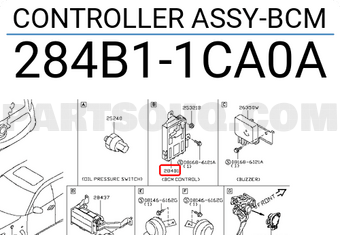 Nissan 284B11CA0A CONTROLLER ASSY-BCM