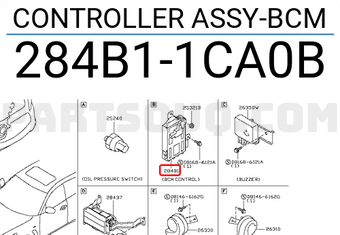 Nissan 284B11CA0B CONTROLLER ASSY-BCM