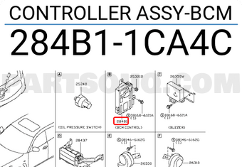 Nissan 284B11CA4C CONTROLLER ASSY-BCM