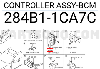 Nissan 284B11CA7C CONTROLLER ASSY-BCM