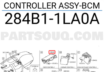 Nissan 284B11LA0A CONTROLLER ASSY-BCM