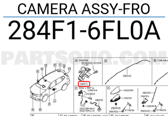 Nissan 284F16FL0A CAMERA ASSY-FRO