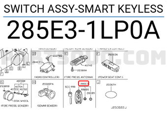 Nissan 285E31LP0A SWITCH ASSY-SMART KEYLESS