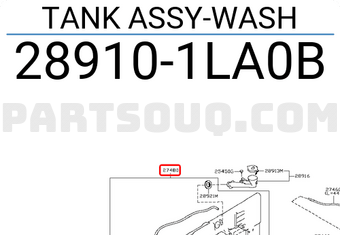 Nissan 289101LA0B TANK ASSY-WASH