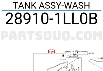 Nissan 289101LL0B TANK ASSY-WASH