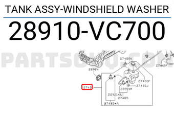 Nissan 28910VC700 TANK ASSY-WINDSHIELD WASHER
