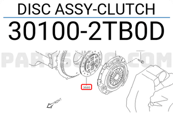 Nissan 301002TB0D DISC ASSY-CLUTCH