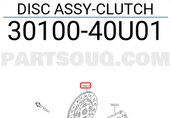 Nissan 3010040U01 DISC ASSY-CLUTCH